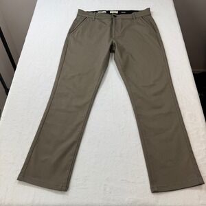 Scott James Chino Pants Mens 36x30 Olive Green Good Slim Fit Stretch W36/L30